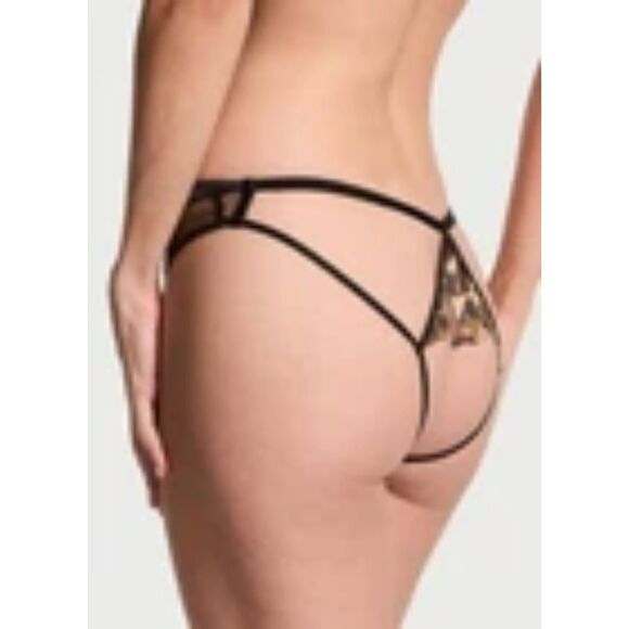💗👙Victoria's Secret Leopard Print Crotch-less Thong Panty👙💗 - Picture 3 of 9